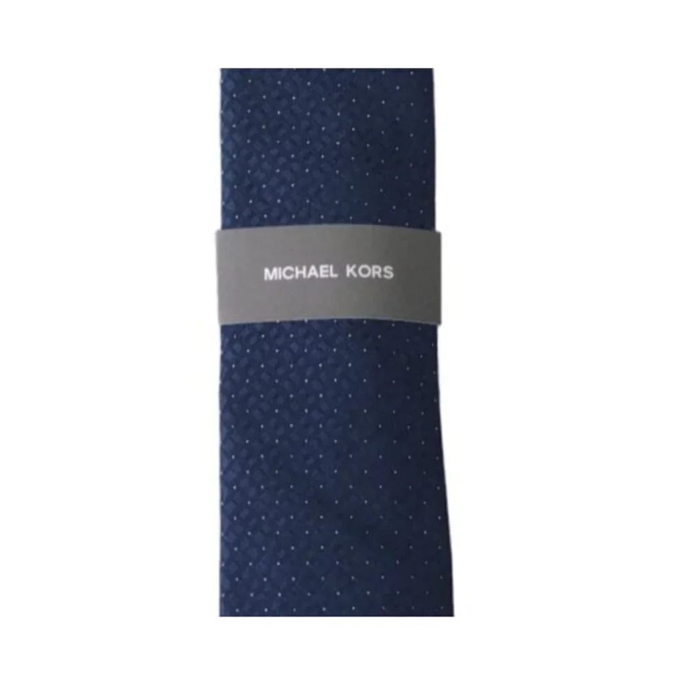 MICHAEL KORS, ties for dress suits, polyester and viscose, blue, for men.